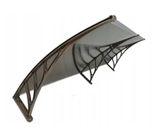 Stogelis virš durų Metal-gum, 200x100 cm, rudas