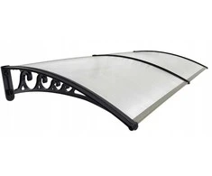 Stogelis virš durų Metal-gum, 200x100 cm, juodas