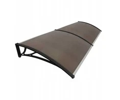 Stogelis virš durų Metal-gum, 200x115 cm, juodas/rudas