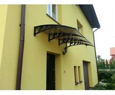Stogelis virš durų Metal-gum, 240x100 cm, rudas/juoda