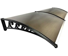 Stogelis virš durų Metal-gum, 240x100 cm, rudas/juoda