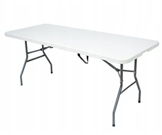 Sulankstomas stalas Heckermann, 180x74x74 cm, baltas