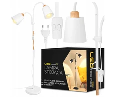 Toršeras LEDTechnics, 170 cm, baltas/rudas