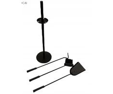 Židinio įrankių rinkinys HAGE, 62 cm, juodas