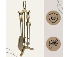 Židinio įrankių rinkinys HAGE, 65 cm, auksinis