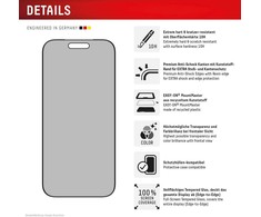 Apple iPhone 17 apsauginis stikliukas, pilnai apsaugotas ekrano apsaugai (MM), gamintojas Displex Juodas