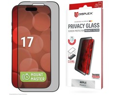 Apple iPhone 17 apsauginis stikliukas, pilnai apsaugotas ekrano apsaugai (MM), gamintojas Displex Juodas