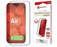 Apple iPhone Air Premium ekrano apsauginis stiklas, pilnai apsaugotas „Displex“ permatomu stiklu