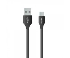 Data Cable USB to Micro USB 12W 1.5m By Fonex Juodas