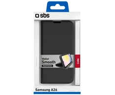 Dėklas Samsung Galaxy A26 Wallet Smooth Case By SBS Juodas