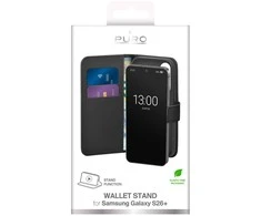 Dėklas Samsung Galaxy S26+ Eco-Leather Wallet Case by Puro Juodas
