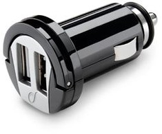 Cellular Line Dual USB automobilinis įkroviklis 2A Cellular juodas