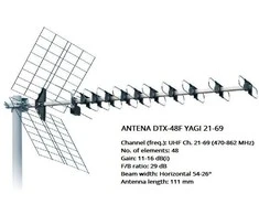 Iskra Antena DTX-48F Yagi 21-69 Juodas Juodas