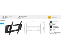 eStar TV Laikiklis/Wall mount 32"85"60kgH15° C55