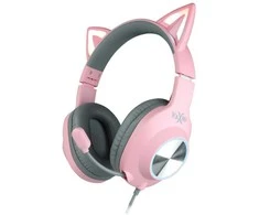 Foxxray FXR-BAL-62 PK ShinyCat Ausinės Žaidimams su laidu Rožinė/Pilkas