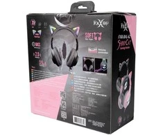 Foxxray FXR-BAL-62 BK ShinyCat Ausinės Žaidimams su laidu Juodas/Pilkas