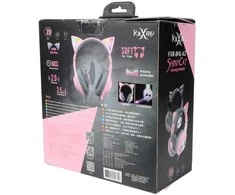 Foxxray FXR-BAL-62 PK ShinyCat Ausinės Žaidimams su laidu Rožinė/Pilkas