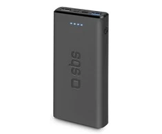 Power Bank 10000 mAh 2 USB 2.1A By SBS Juodas