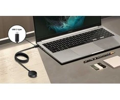 Išmaniojo laikrodžio Samsung Galaxy Watch 3/4/5/Active/Active 2 įkroviklis, Juodos spalvos
