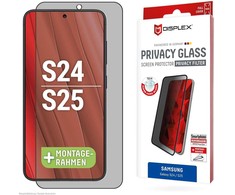 „Displex Juodas“ – „Samsung Galaxy S24/S25“ viso ekrano apsauginis 3D stiklas