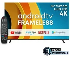 Televizorius eSTAR Android TV 55"/140cm 4K UHD LEDTV55A1T2 Juodas
