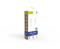 Type-C to Type-C Cable iki 60W 2m By Muvit Baltas