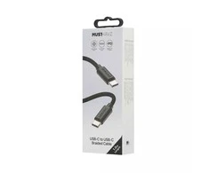 USB-C to USB-C Braided Cable 1.0 m 100W by Musthavz Juodas