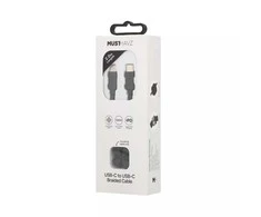 USB-C to USB-C Braided Cable 2.0 m 100W by Musthavz Juodas