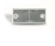 Atspindys 90x40mm su skylutėm baltas