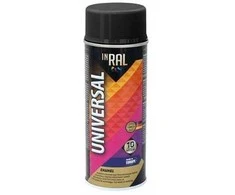 Dažai aerozolin. INRAL UNIVERSAL,juodi blizgūs RAL9017 400ml