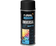 Dažai aerozolin. INRAL UNIVERSAL,juodi matiniai 400ml