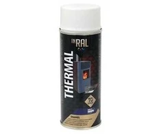 Inral Dažai aerozoliniai atsparūs ugniai balti 400ml