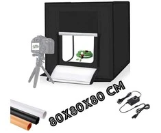 Dėžė fotografavimui PROFI su LED apšvietimu 80x80x80cm