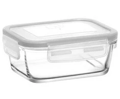 Dėžutė stiklinė su dangčiu 400ml 13x9.5x6cm