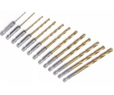 Grąžtas SILVER Grąžtų metalui rinkinys 13d. 1.5-6.5mm su HEX (1/4") su laikikliu