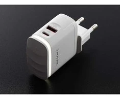 Įkroviklis USB-C/USB 240V WAYME, 25W + LED reguliuojamas apšvietimas