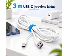 Įkrovimo ir duomenų perdavimo laidas 3M USB-USB-C