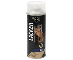 INRAL LACKER,skaidrus lakas 400ml,aeroz,akrilinis