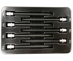 Įpresuotų antgalių rinkinys | 6.3 mm (1/4") | T-Star (Torx) S2 | T10 - T40 | 7 vnt.