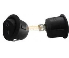 Jungtukas apvalus 20mm 12V-20Amp juodas
