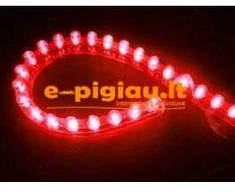 Juostelė šviečianti LED (48cm RAUDONA sp. 1vnt.)
