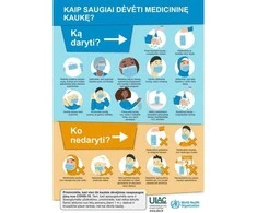 Kaukės su gumyte 3sl. medicininės mėlyna sp. 50vnt.