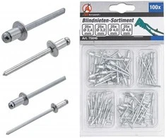 Kniedžių asortimentas | Ø 2.4 - 4.8 mm | 100 vnt