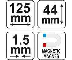 Kontūrų matuoklis ,šablonas ,trafaretas profiliams | 125 mm