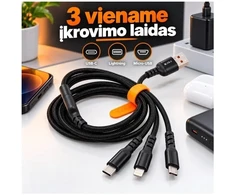 Laidas įkrovimo universalus 3 viename DC302 15W