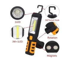 Lempa darbinė akumuliatorinė 3W COB LED+1W LED