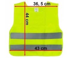 Liemenė su atšvaitais vaikiška geltona (4-12m)