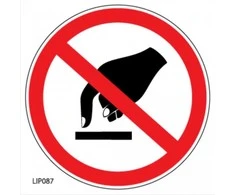 Lipdukas "Liesti draudžiama"