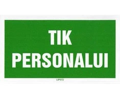 Lipdukas "TIK personalui"