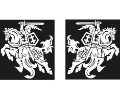 Lipdukas Vytis 2 vnt. veidrodinis Baltas BLIZGUS 26x26cm